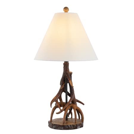 JONATHAN Y Lighting Cabell 26" Tall LED Buffet Table Lamp Brown
