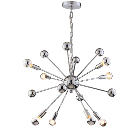 JONATHAN Y Lighting Glenn 8 Light 23" Wide LED Sputnik Chandelier Chrome