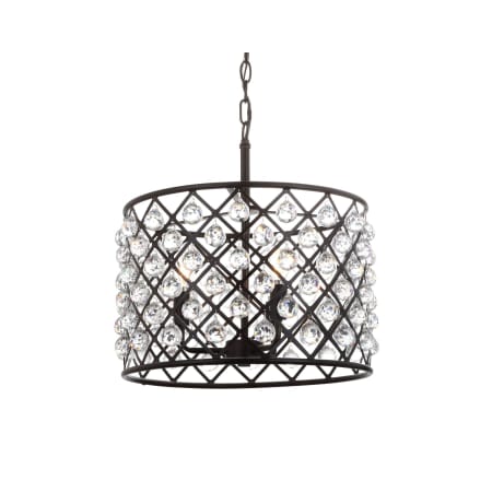 JONATHAN Y Lighting Gabrielle 3 Light 16" Wide LED Crystal Pendant Oil Rubbed Bronze