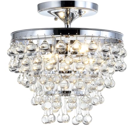 JONATHAN Y Lighting Toronto 2 Light 13" Wide LED Semi-Flush Waterfall Ceiling Fixture Chrome