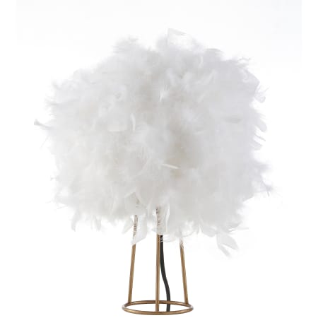 JONATHAN Y Lighting Single Light 16" Tall LED Accent Table Lamp White / Gold