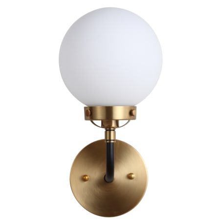 JONATHAN Y Lighting Caleb 12" Tall LED Wall Sconce Brass Gold / Black