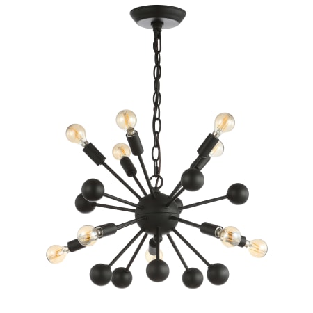 JONATHAN Y Lighting Orbit 10 Light 20" Wide LED Chandelier Black