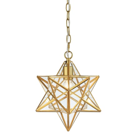 JONATHAN Y Lighting Stella 12" Wide LED Pendant Gold Leaf