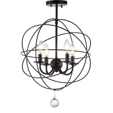 JONATHAN Y Lighting Alma 4 Light 16" Wide LED Semi-Flush Ceiling Fixture Oil Rubbed Bronze