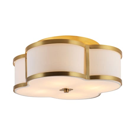 JONATHAN Y Lighting Quatrefoil 4 Light 18" Wide LED Semi-Flush Ceiling Fixture Brass Gold