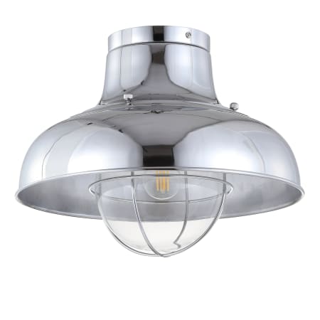 JONATHAN Y Lighting Cameron 13" Wide LED Semi-Flush Ceiling Fixture Chrome