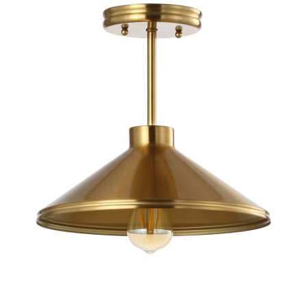 JONATHAN Y Lighting Cisco 12" Wide LED Pendant Brass Gold