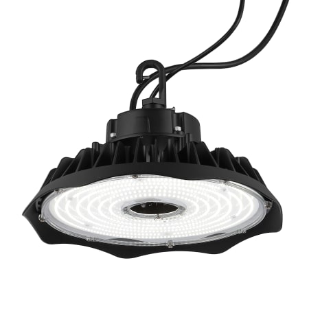 JONATHAN Y Lighting UFO High Bay 12" Wide LED Semi-Flush Ceiling Fixture Black