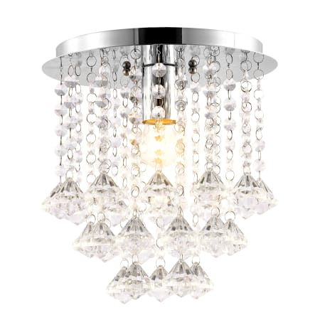 JONATHAN Y Lighting Lillibet 10" Wide LED Semi-Flush Waterfall Ceiling Fixture Chrome