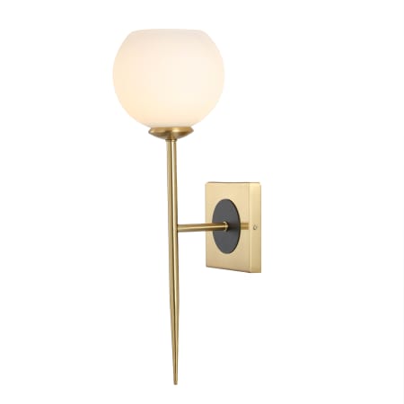 JONATHAN Y Lighting Sylvie 20" Tall LED Wall Sconce Brass Gold