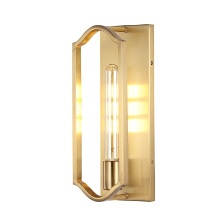 JONATHAN Y Lighting Chloe 14" Tall LED Wall Sconce Brass Gold