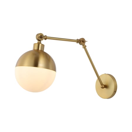 JONATHAN Y Lighting Alba 13" Tall LED Wall Sconce Brass Gold