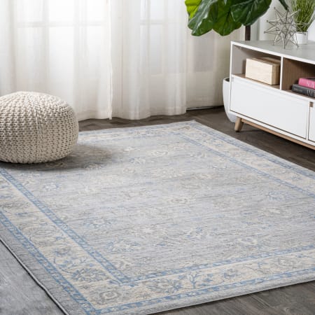 JONATHAN Y Lighting Modern Persian 3' x 5' Polypropylene Botanical, Moroccan & Tribal, Traditional, and Vintage Indoor Area Rug Gray / Blue