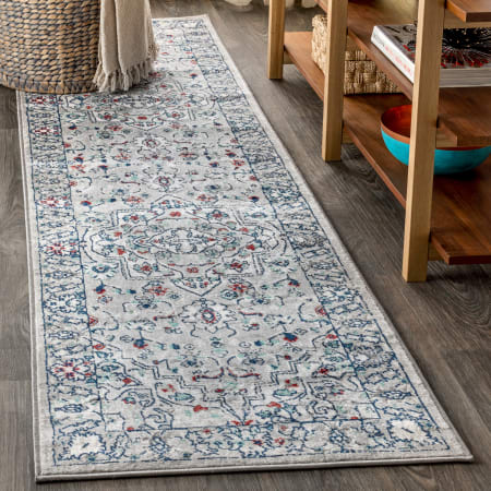 JONATHAN Y Lighting Modern Persian 2-1/4' x 8' Polypropylene Vintage Traditional Runner Light Gray / Multi