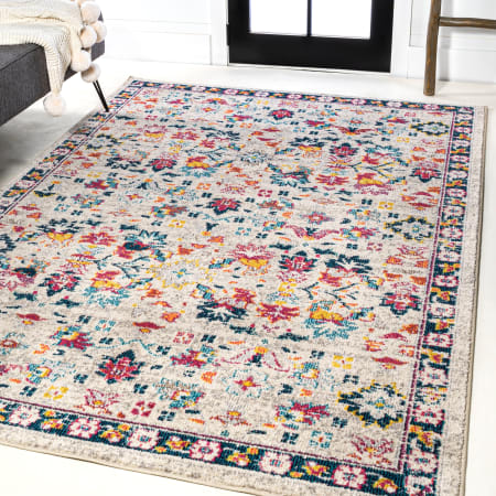 JONATHAN Y Lighting Modern Persian 7-3/4' x 10' Polypropylene Vintage Traditional Rectangle Area Rug Beige / Multi