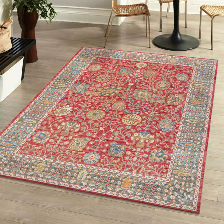 JONATHAN Y Lighting Modern Persian 7-3/4' x 10' Polyester Vintage Traditional Rectangle Area Rug Burgundy