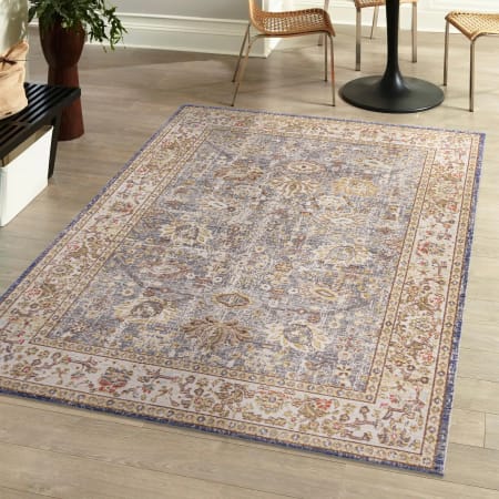 JONATHAN Y Lighting Modern Persian 5-1/4' x 7-1/2' Polyester Vintage Traditional Rectangle Area Rug Gray / Ivory