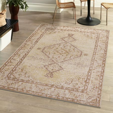 JONATHAN Y Lighting Modern Persian 7-3/4' x 10' Polyester Vintage Traditional Rectangle Area Rug Ivory