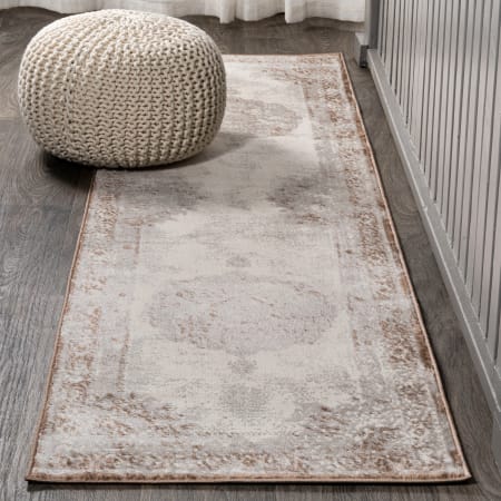 JONATHAN Y Lighting Modern Persian 2-1/4' x 10' Polypropylene Traditional and Vintage Indoor Runner Brown / Cream