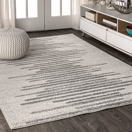 JONATHAN Y Lighting Moroccan HYPE 4' x 6' Polypropylene Moroccan & Tribal Indoor Area Rug Cream / Gray