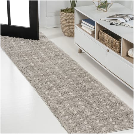 JONATHAN Y Lighting Moroccan Hype 2' x 10' Polypropylene Novelty Indoor Runner Area Rug Gray / Ivory