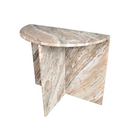 JONATHAN Y Lighting Patrice 24" Wide Marble Table Beige / White / Gray