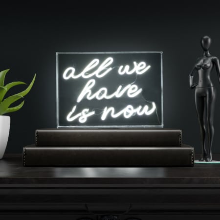 JONATHAN Y Lighting All We Have Is Now 10" Tall LED Accent Specialty Lamp White