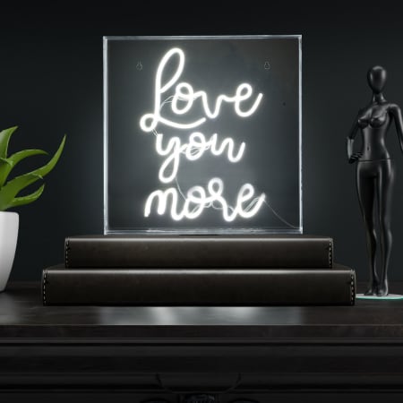 JONATHAN Y Lighting Love You More 15" Tall LED Accent Specialty Lamp White