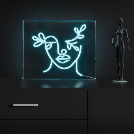 JONATHAN Y Lighting Teary Face 11" Tall LED Accent Specialty Lamp Blue