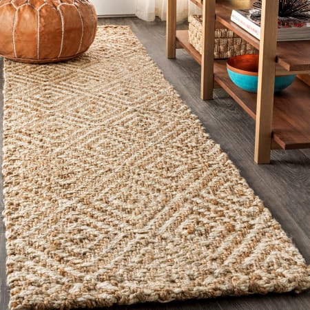 JONATHAN Y Lighting Natural Fiber 2-1/4' x 8' Jute Geometric Indoor Runner Natural