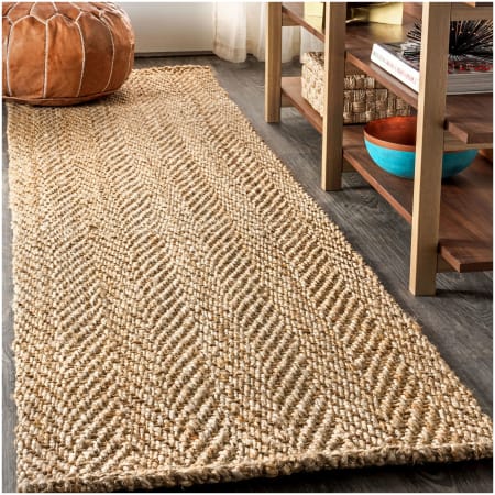 JONATHAN Y Lighting Natural Fiber 2-1/4' x 10' Jute Solid Indoor Runner Natural