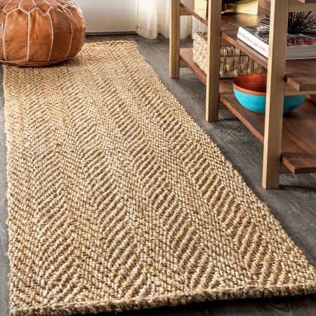 JONATHAN Y Lighting Natural Fiber 2-1/4' x 12' Jute Solid Indoor Runner Natural