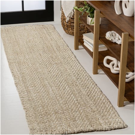 JONATHAN Y Lighting Natural Fiber 2-1/4' x 8' Jute Solid Indoor Runner Area Rug Ivory