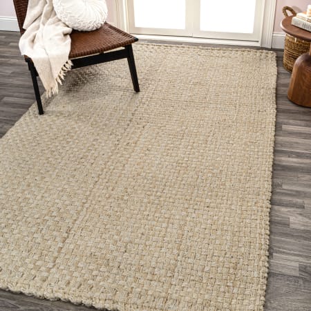 JONATHAN Y Lighting Natural Fiber 4' x 6' Jute Solid Indoor Area Rug Ivory