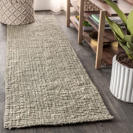 JONATHAN Y Lighting Natural Fiber 2' x 20' Jute Solid Indoor Runner Gray