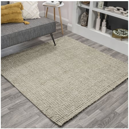JONATHAN Y Lighting Natural Fiber 5' x 5' Jute Solid Indoor Square Area Rug Gray