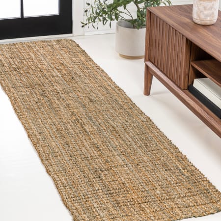JONATHAN Y Lighting Natural Fiber 2-1/4' x 8' Natural Fibers Hand Woven Solid Indoor Runner Natural