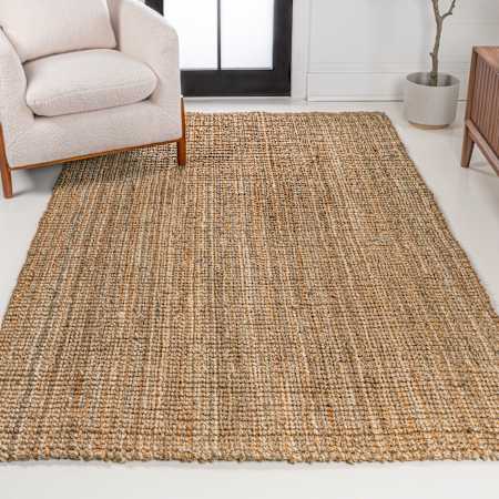 JONATHAN Y Lighting Natural Fiber 4' x 6' Natural Fibers Solid Indoor Area Rug Natural