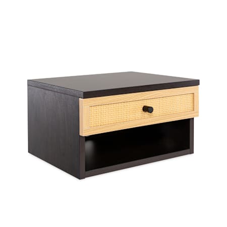 JONATHAN Y Lighting Celerie 16" Wide Acacia and Rubberwood Wood Nightstand Black / Light Oak