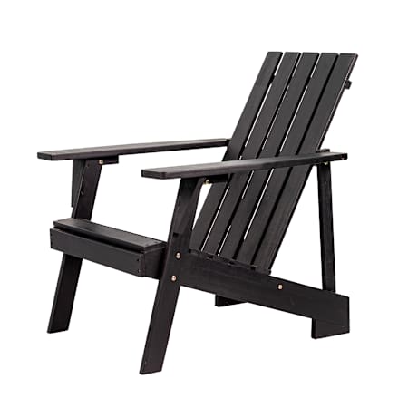 JONATHAN Y Lighting Irving 27" Wide Wood Framed Adirondack Chair Black