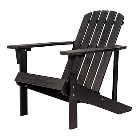 JONATHAN Y Lighting Westport 27" Wide Wood Framed Adirondack Chair Black
