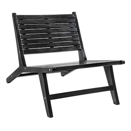 JONATHAN Y Lighting Leo 24" Wide Wood Framed Lounge Chair Black