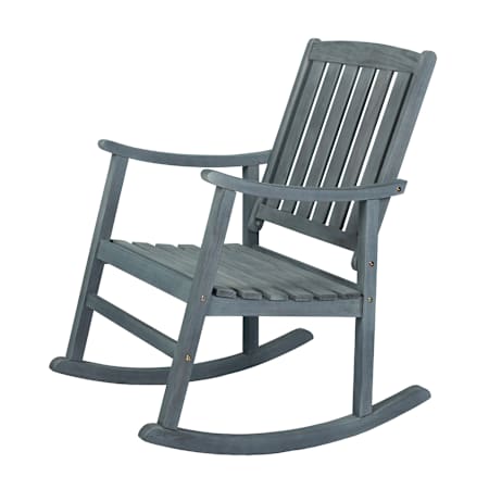 JONATHAN Y Lighting Penny 22" Wide Wood Framed Rocking Chair Gray