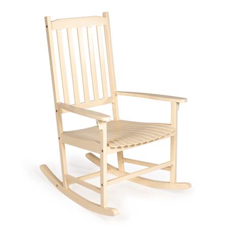 JONATHAN Y Lighting Seagrove 26" Wide Wood Framed Rocking Chair Almond