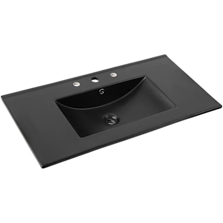 JONATHAN Y Lighting Ancillary 36" Ceramic Vanity Top Black
