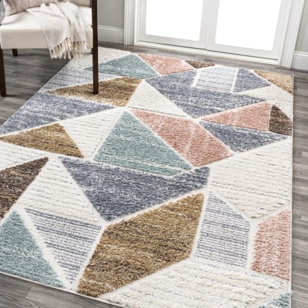 JONATHAN Y Lighting Santa Theresa 3' x 5' Shag Polypropylene Geometric Indoor Rectangular Area Rug Multi