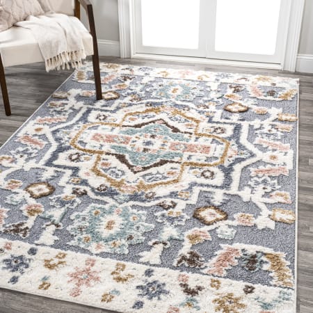 JONATHAN Y Lighting Santa Theresa 4' x 6' Shag Polypropylene Geometric Indoor Rectangular Area Rug Multi