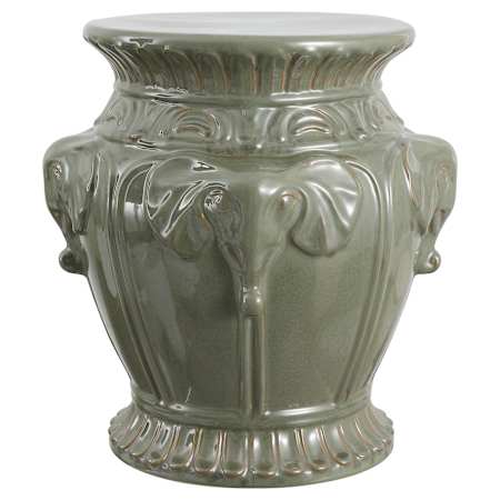 JONATHAN Y Lighting Anita 17" Wide Accent Stool Antique Green