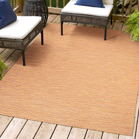 JONATHAN Y Lighting Tuscan Sun Collection 8-3/4' x 12' Polypropylene Solid Indoor/Outdoor Area Rug Orange